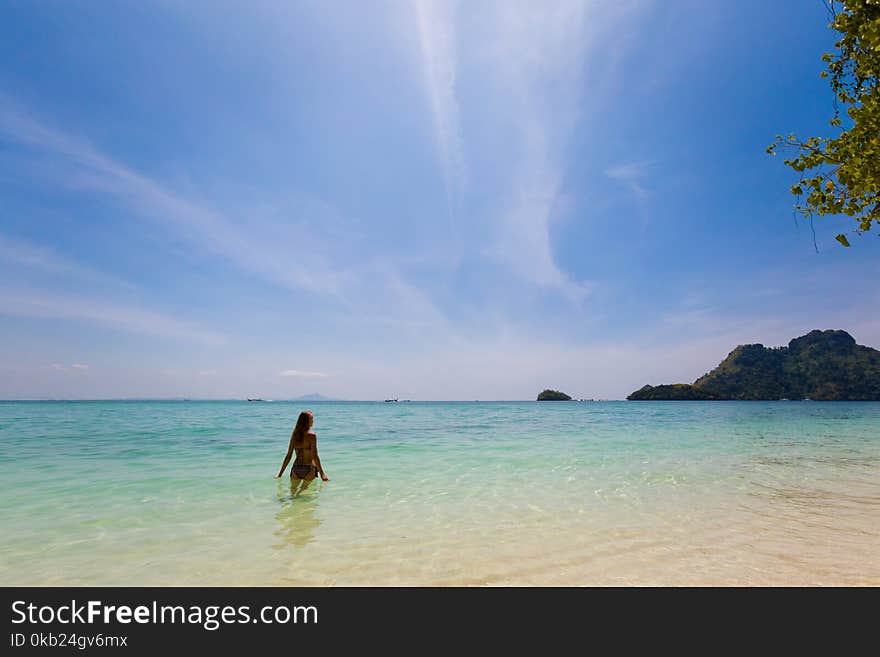 Tourist on Koh Poda island