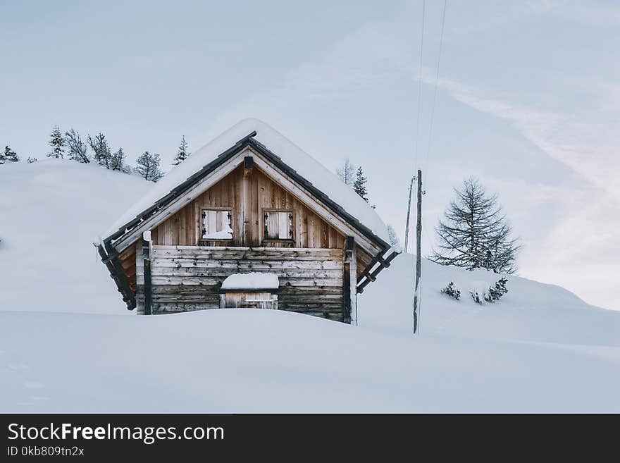 House Covered in Snow