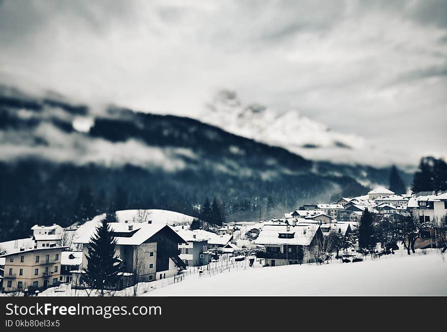 Houses Under the Cloudy Sky