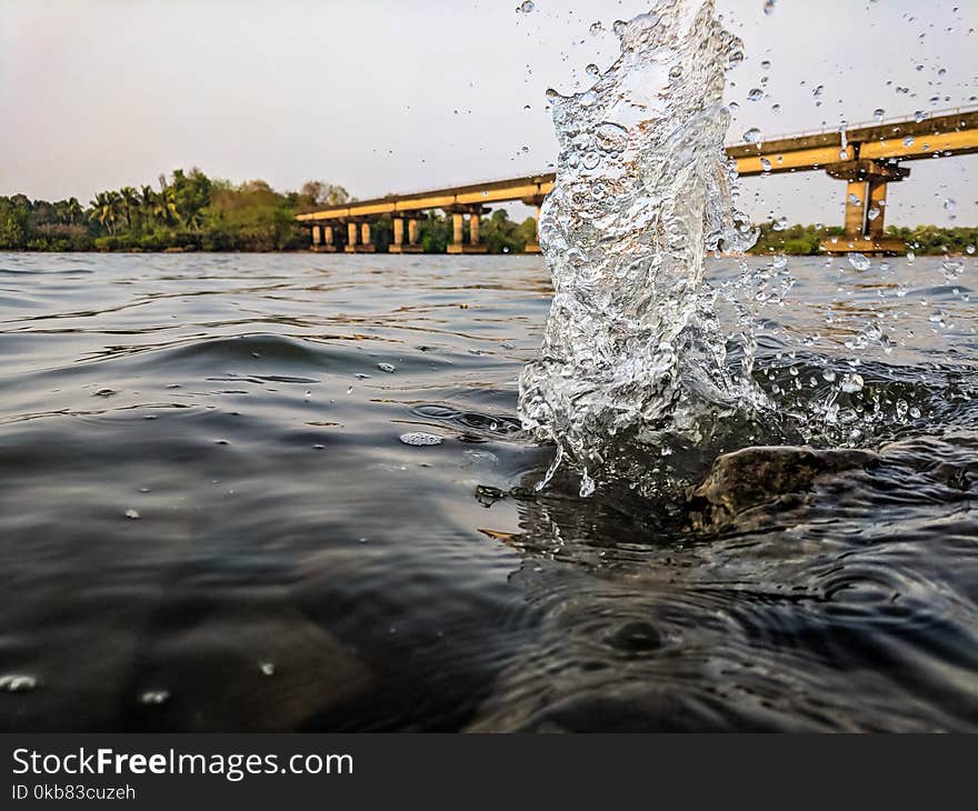 Time Lapse Photo Of Splashing Water