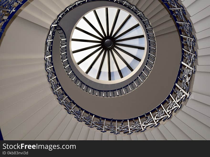 White Concrete Spiral Stair