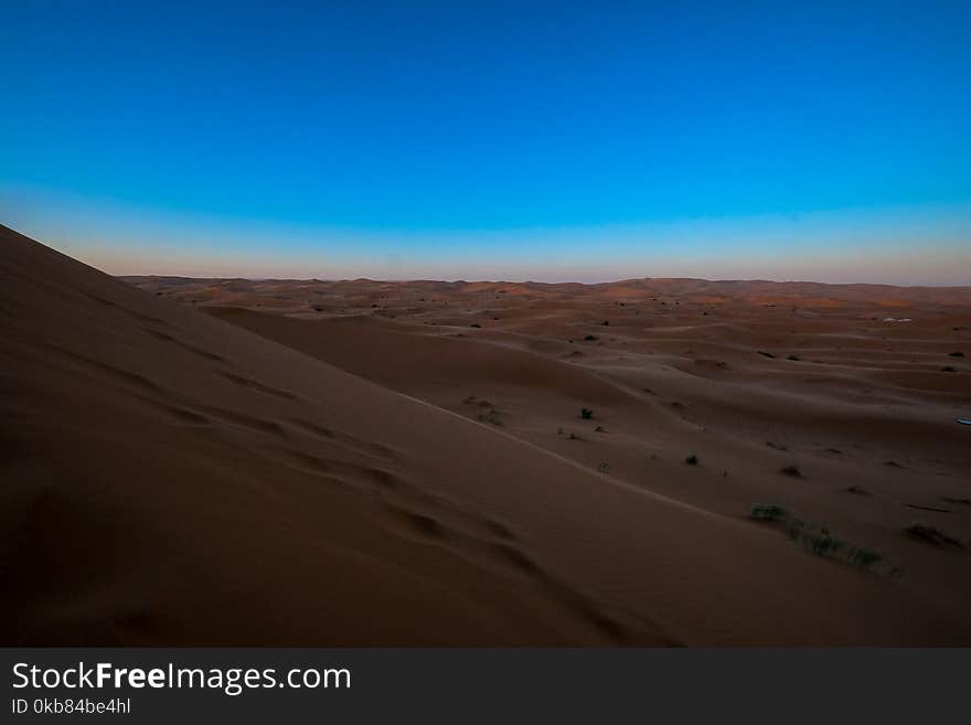 Desert Under Blue Sky View