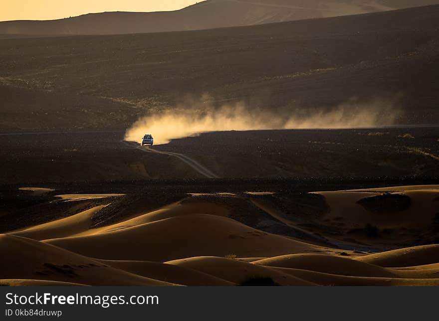 Vehicle in the Middle of the Desert