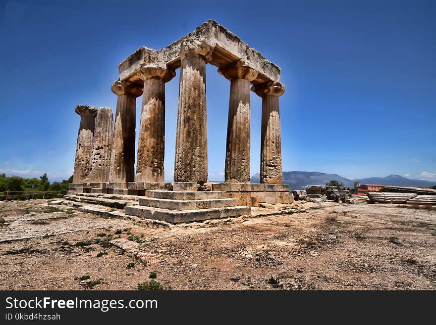 the Ruins of the Roman Temple, Greece