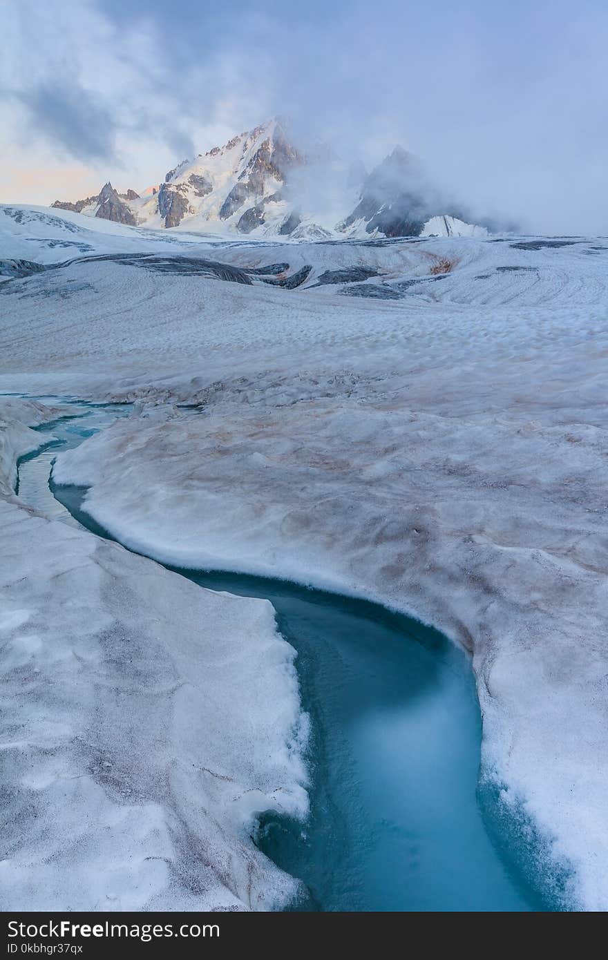 Glacier du Tour in French Alps. Mont Blanc Massif. Glacier du Tour in French Alps. Mont Blanc Massif