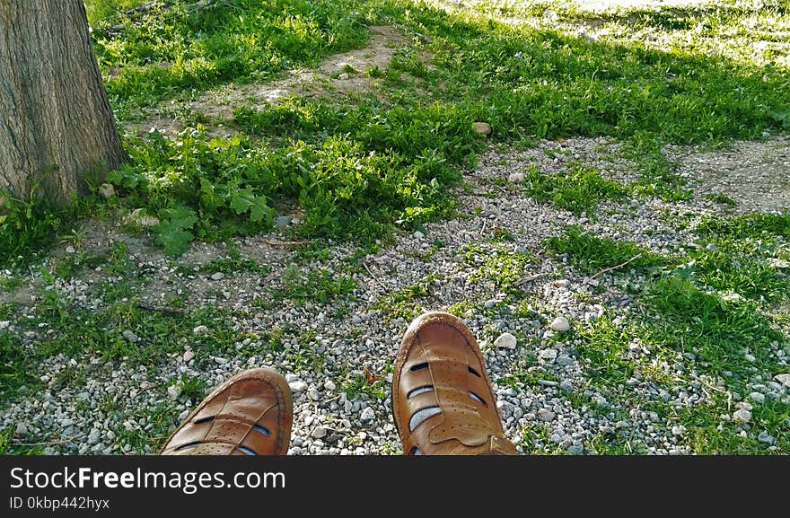 Person Wearing Fisherman Sandals