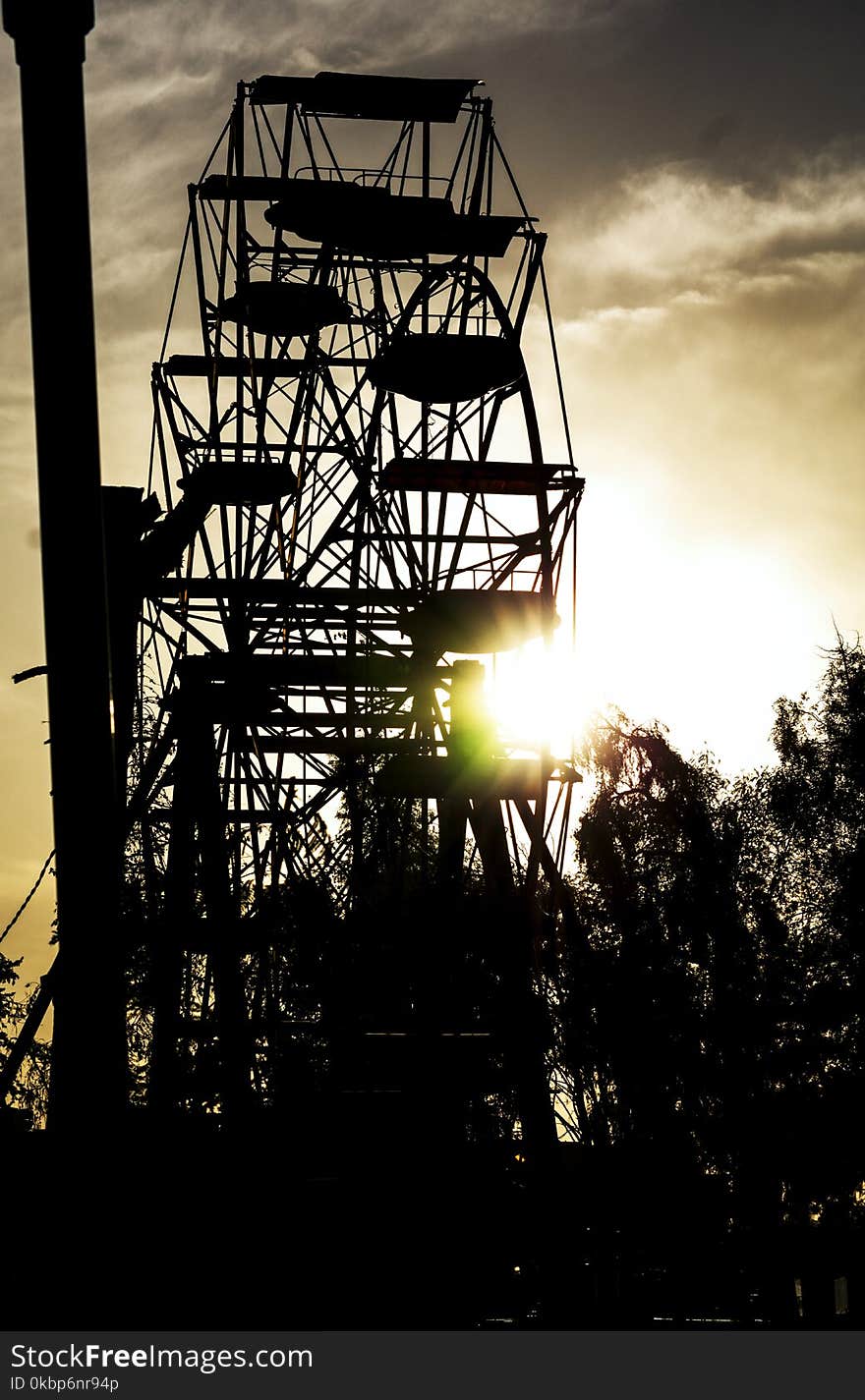 Silhouette of Ferris Wheel During Dusk