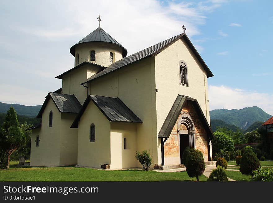 Morača Monastery is a Serbian Orthodox monastery located in the valley of the Morača River in Kolašin, central Montenegro. Morača Monastery is a Serbian Orthodox monastery located in the valley of the Morača River in Kolašin, central Montenegro.