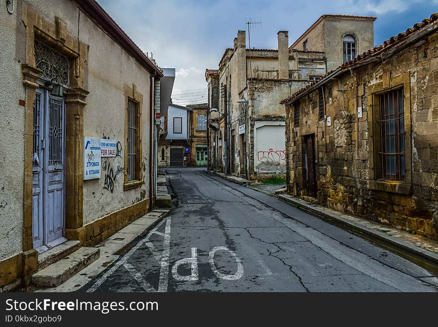 Road, Town, Neighbourhood, Sky