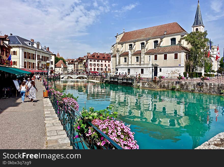 Waterway, Town, City, Canal