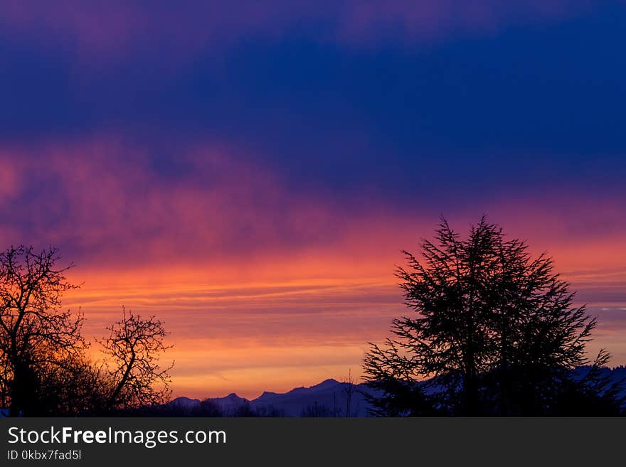 Sky, Red Sky At Morning, Afterglow, Dawn