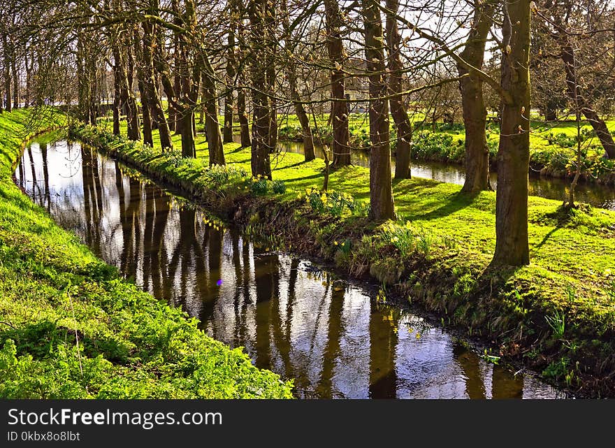 Reflection, Water, Waterway, Nature