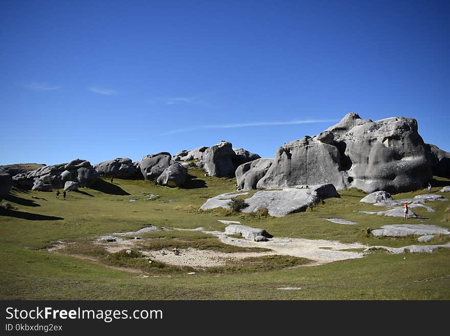 Rock, Sky, Mountainous Landforms, Mountain