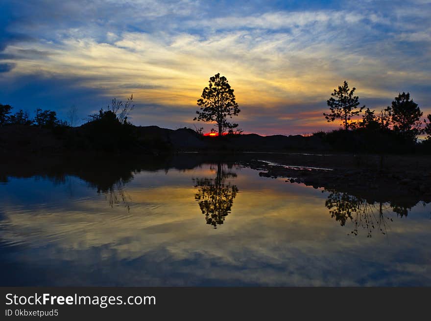 Reflection, Nature, Sky, Sunrise