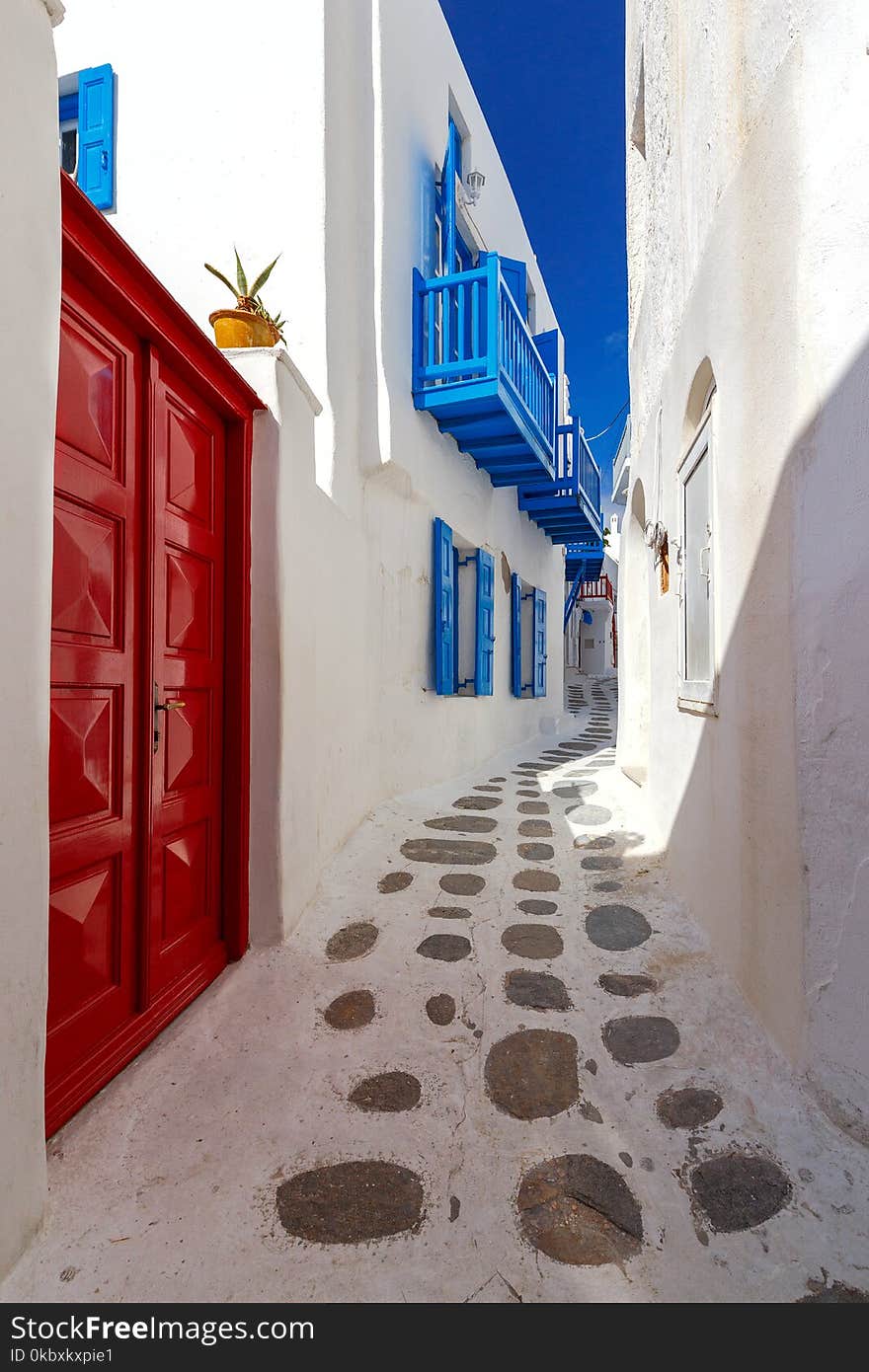 Greece. Mykonos. Typical architecture.