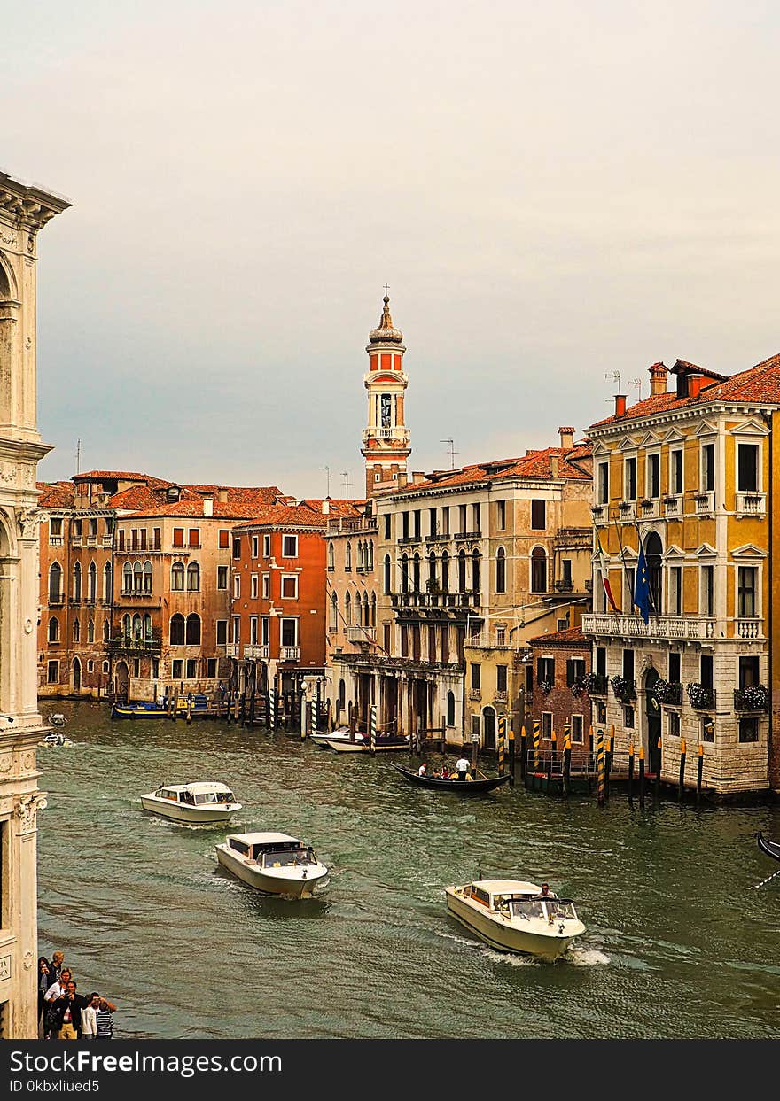 Waterway, Canal, Sky, Town