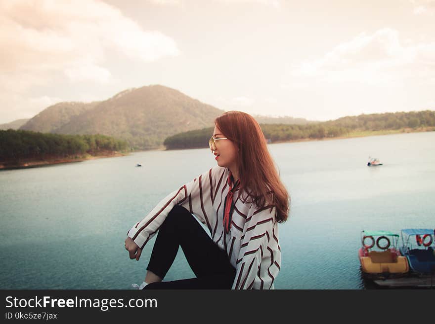 Woman Staring at the Horizon