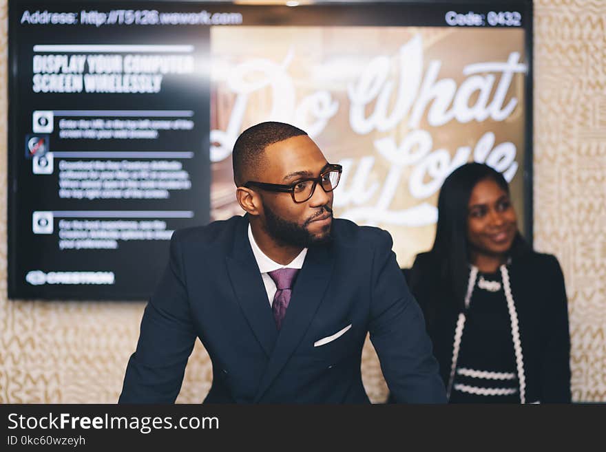 Man in Black Suit Jacket