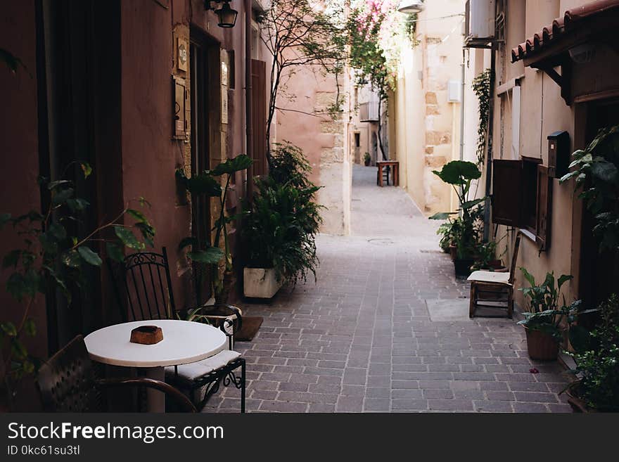 Narrow Pathway Near Houses