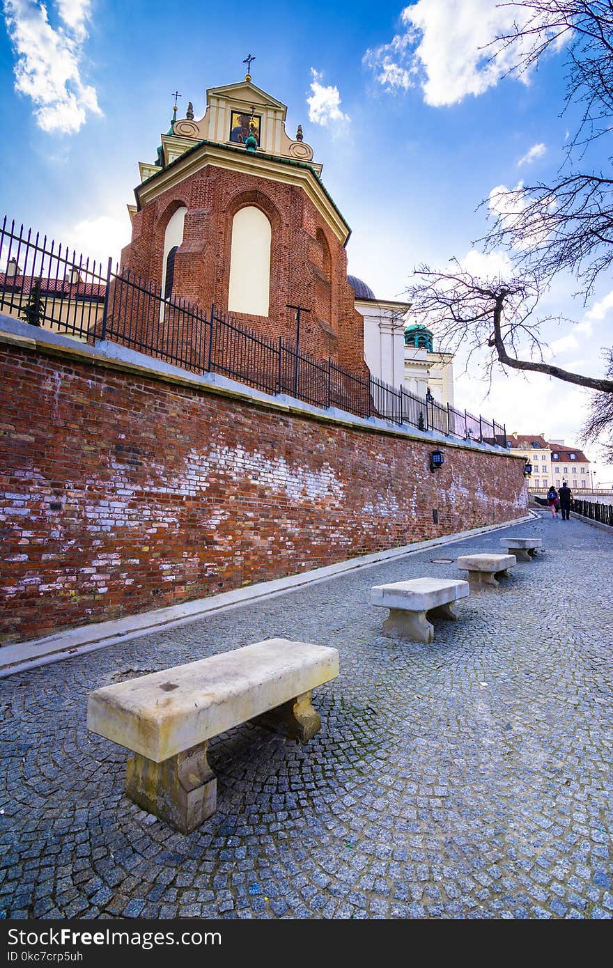 Colorful Medieval Buildings At The Iconic Old Town Of Warsaw.