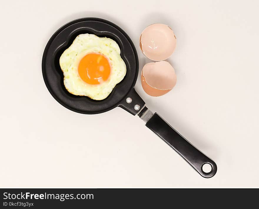 Frying Pan, Egg, Cutlery, Tableware