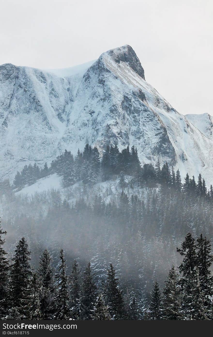 Mountainous Landforms, Winter, Mountain, Snow