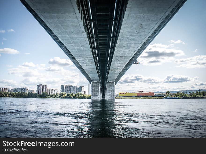 Bridge, Water, Sky, Fixed Link