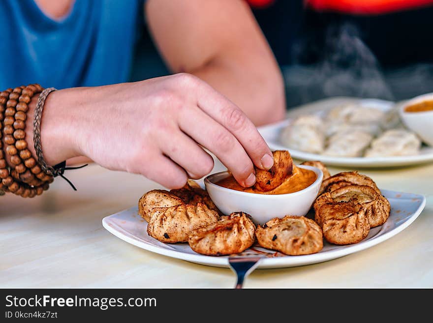 Cooked Food on White Ceramic Plate