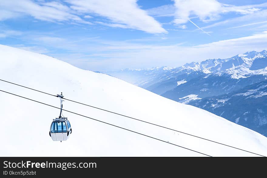 White Cable Car