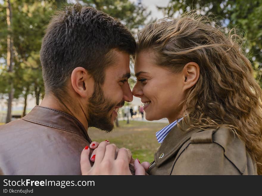 Man Wearing Brown Leather Jacket