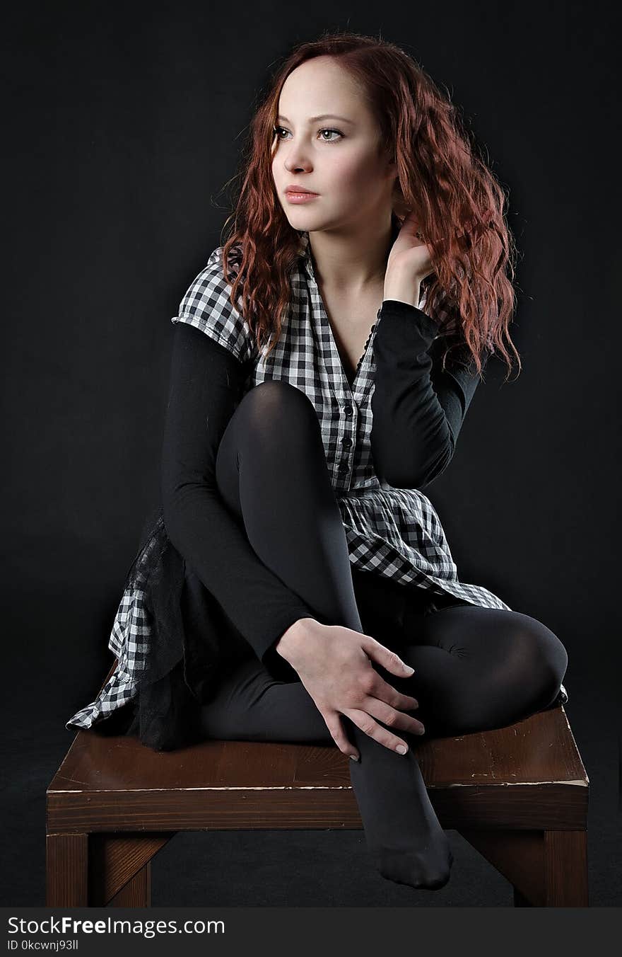 Sitting, Fashion Model, Human Hair Color, Beauty