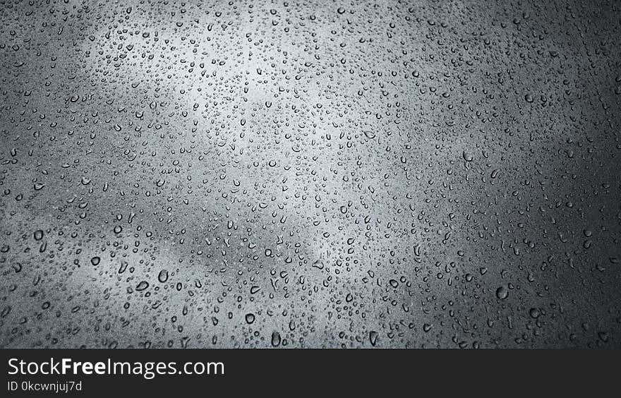 Black And White, Texture, Rain, Water