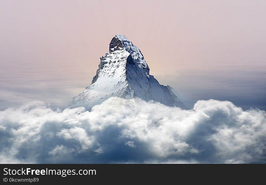 Sky, Mountainous Landforms, Mountain, Cloud