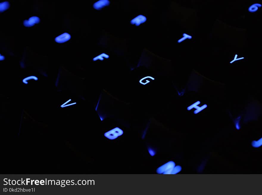 Close Up Shot of Black Computer Keyboard