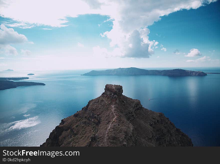 Island Under White Clouds