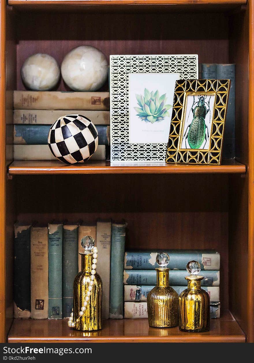 Shelf with books