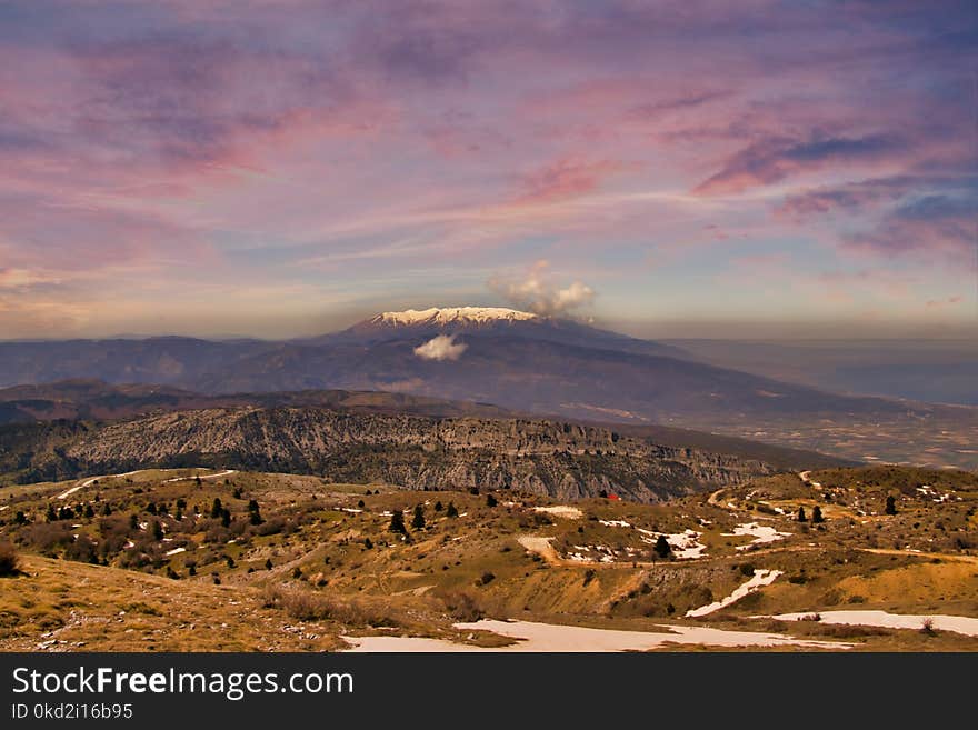 Aerial Photography of Mountain