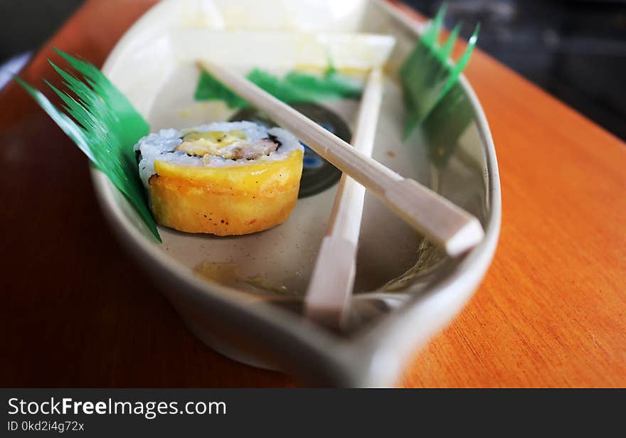 Pair of Chopstick on Saucer