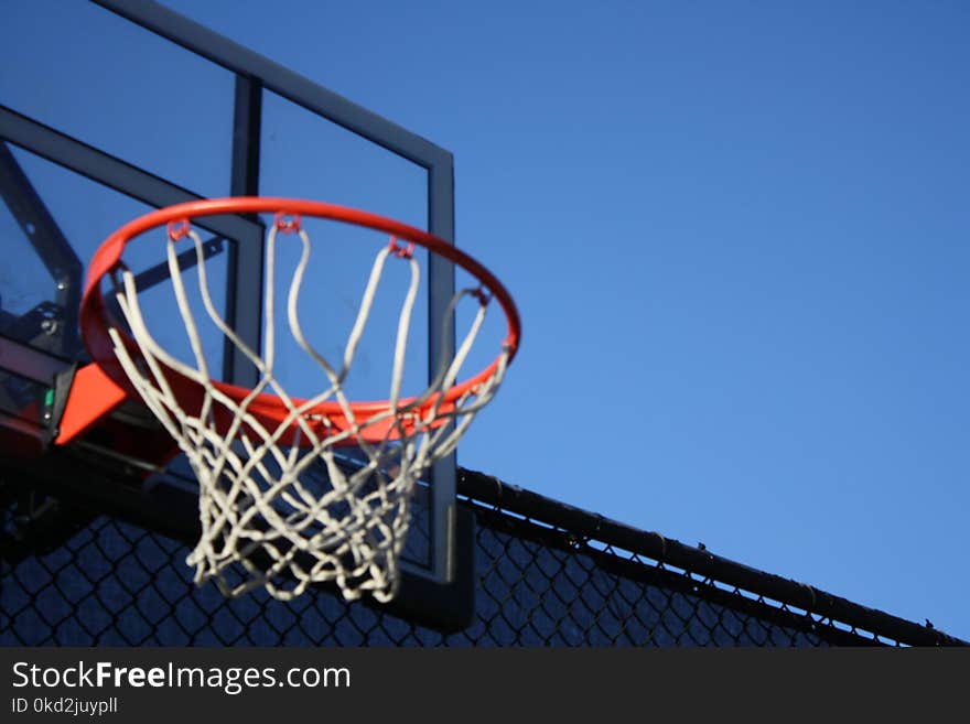 Gray Metal Frame Basketball Hoop System