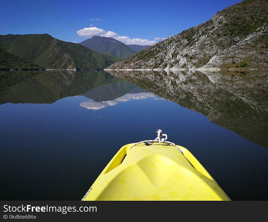 kayak on lake