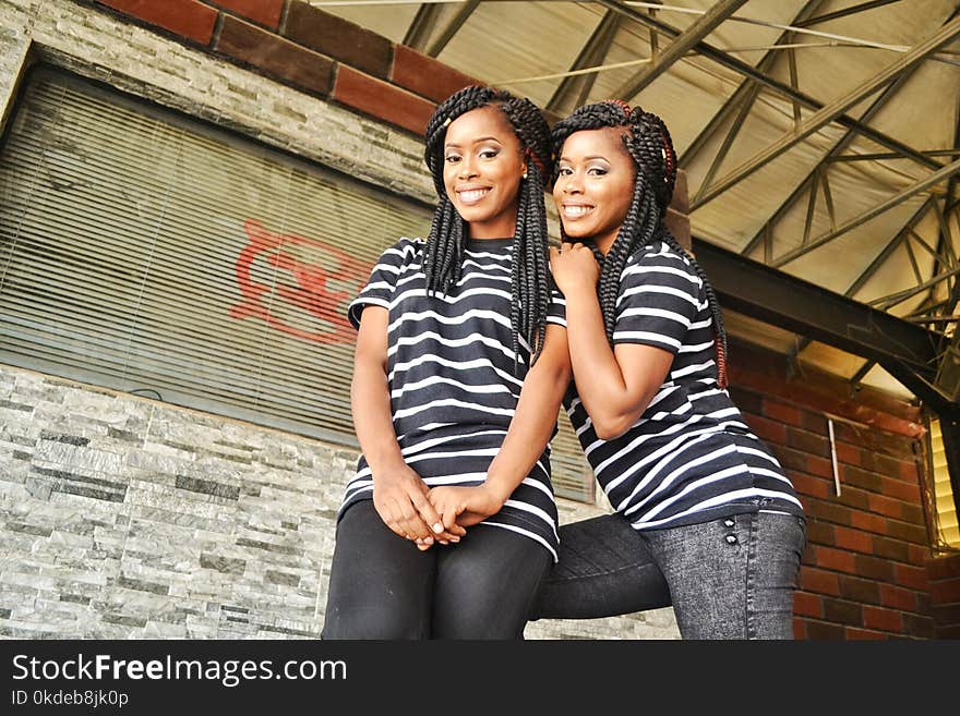 Photography Of Women Wearing Strip Shirt