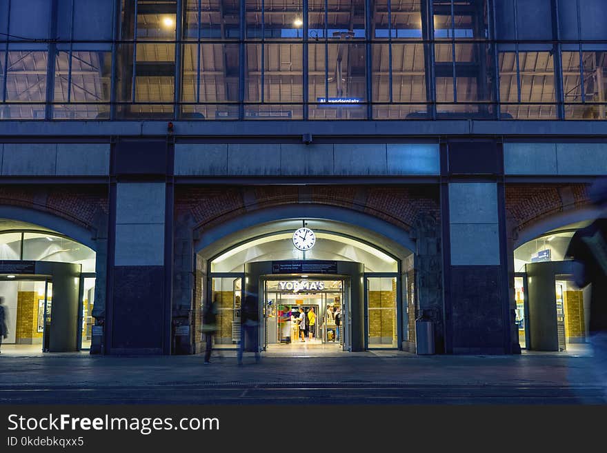 Low Light Photographed of Building Facade