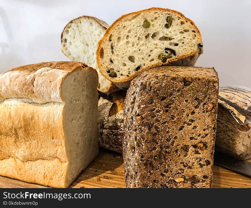 Pile of Sliced Wheat Breads