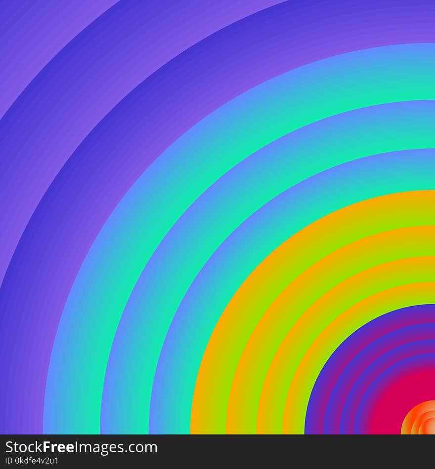 Abstract background with colorful half rings