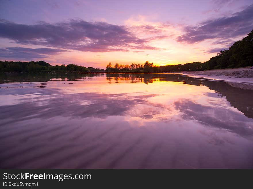 Calm Ocean during Sunset