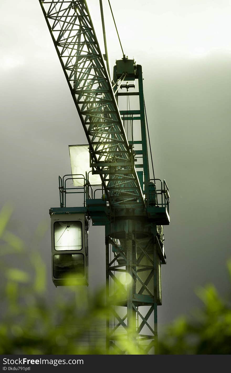 Tilt Lens Photography of Black Steel Crane