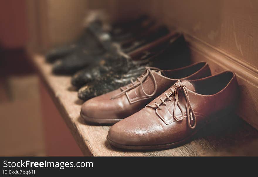 Close-Up Photography of Brown Leather Shoes