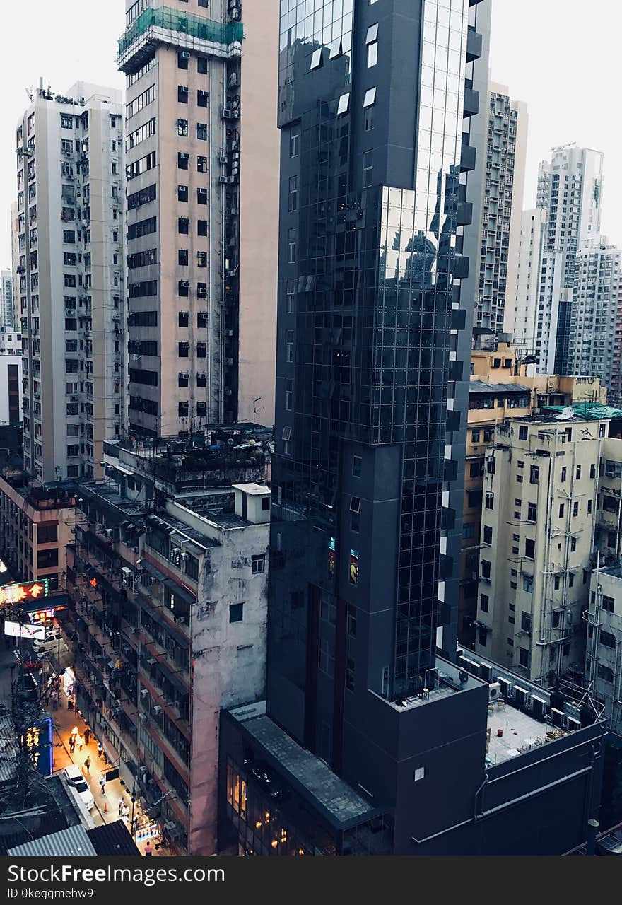 Gray Concrete Buildings at Daytime