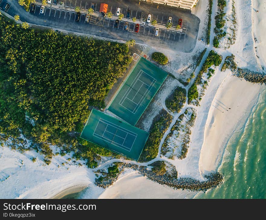 Aerial Photo of Tennis Courts