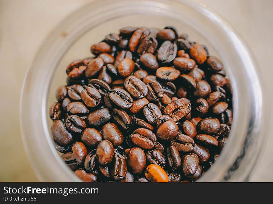 Photo of Brown Coffee Beans Inside Clear Glass Jar